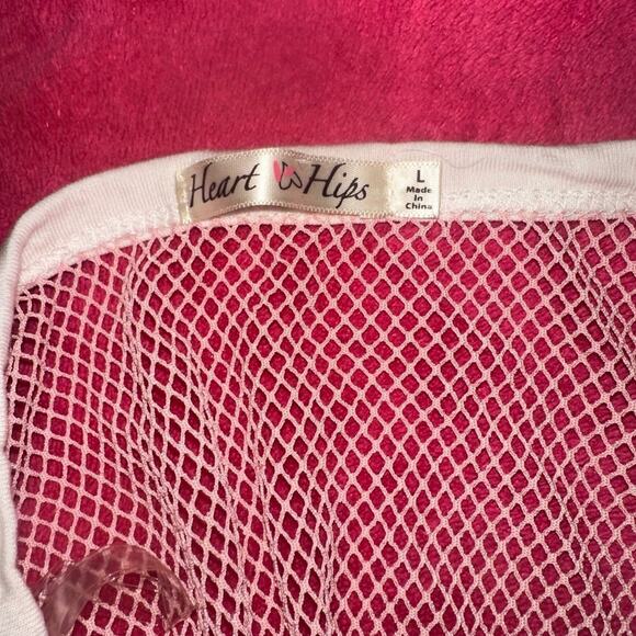 Pink Mesh Short Sleeve Top - Picture 4 of 9